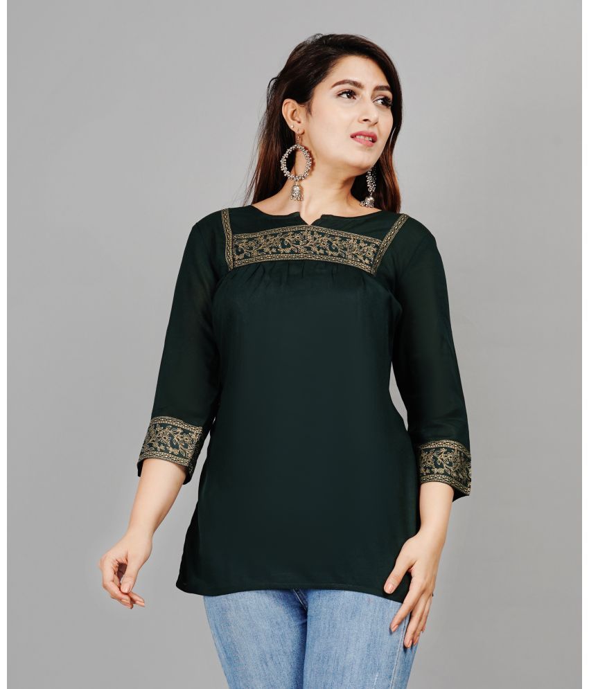     			SIPET - Green Rayon Women's Tunic ( Pack of 1 )