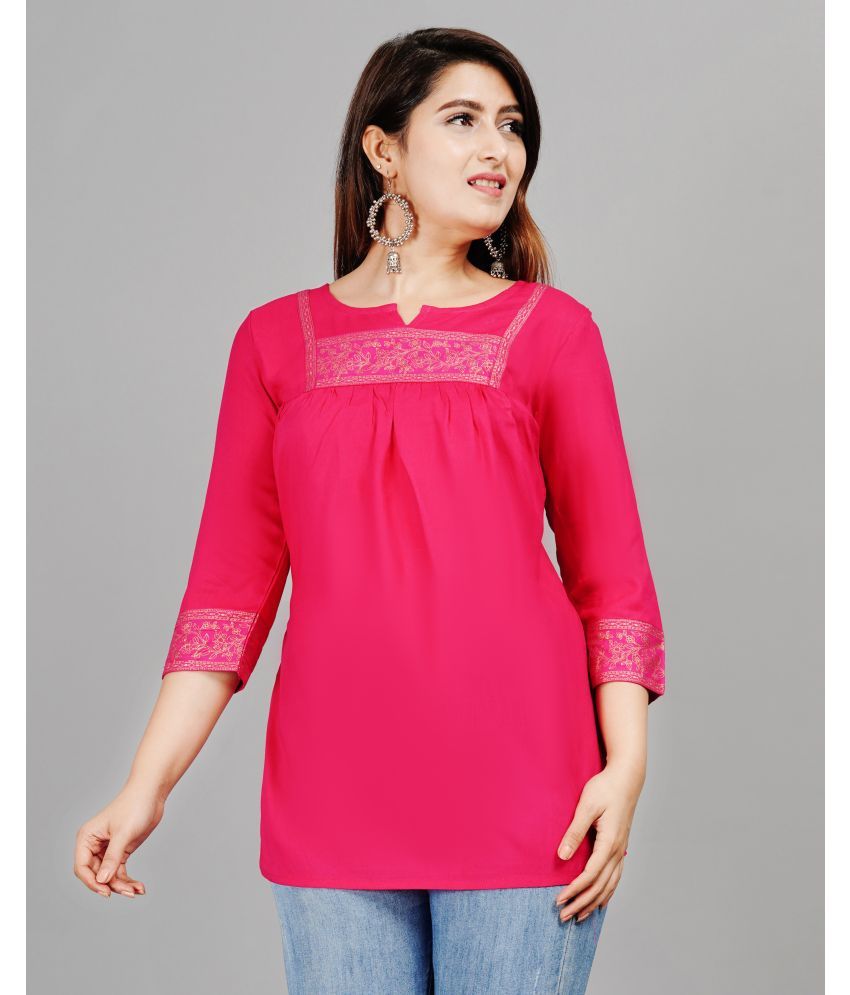     			SIPET - Pink Rayon Women's Tunic ( Pack of 1 )