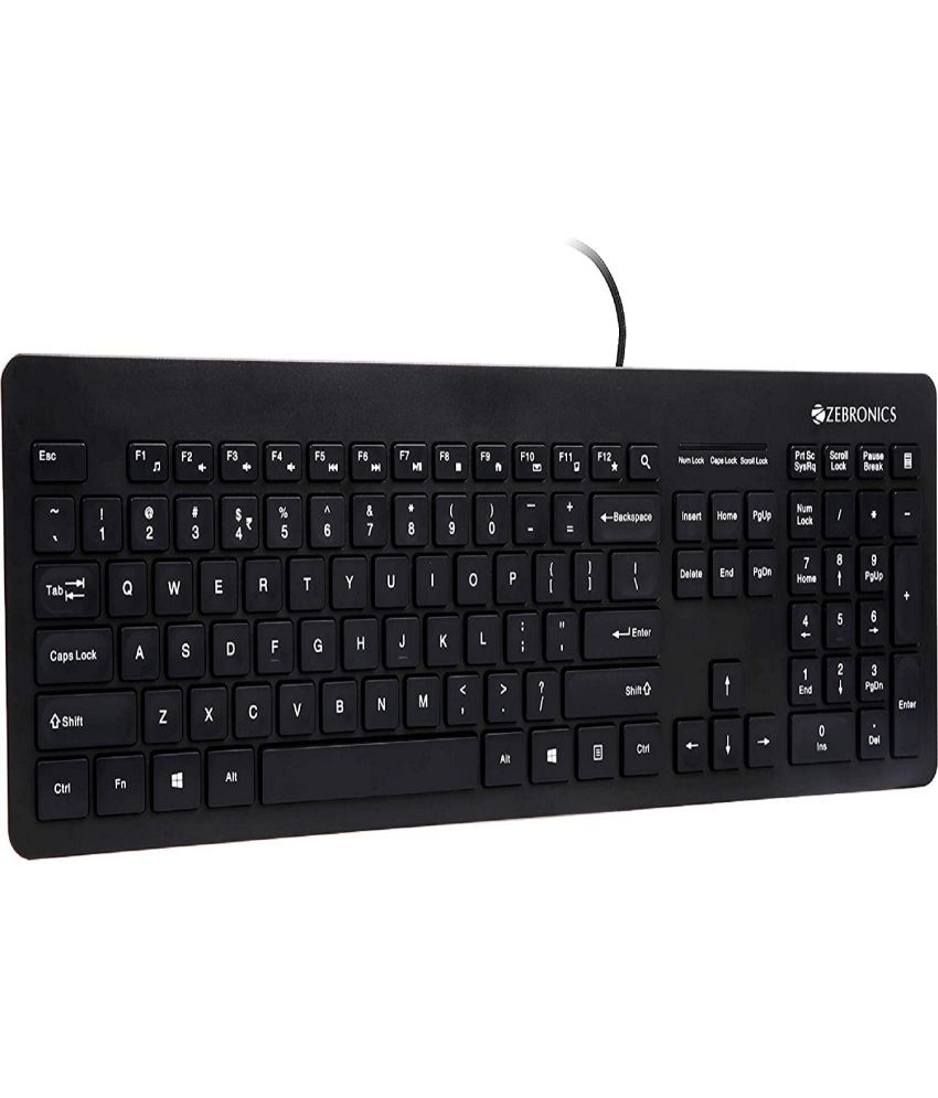 Zebronics Black USB Wired Desktop Keyboard Buy Zebronics Black