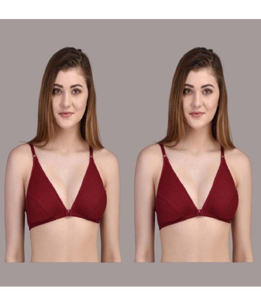     			Zourt - Multicolor Cotton Non Padded Women's Everyday Bra ( Pack of 2 )