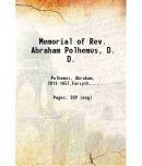 Memorial of Rev. Abraham Polhemus, D. D. 1858 [Hardcover]