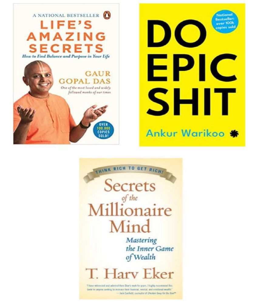     			( Combo of 3 books) Do epic shit & Life's Amazing Secrets &Secrets Of The Millionaire Mind ( paperback )