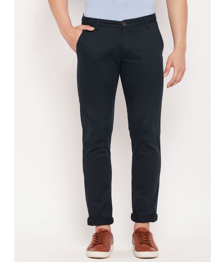     			Duke Navy Blue Slim Chinos ( Pack of 1 )