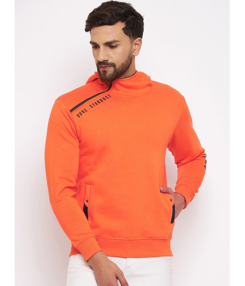     			Duke - Orange Fleece Regular Fit Men's Sweatshirt ( Pack of 1 )