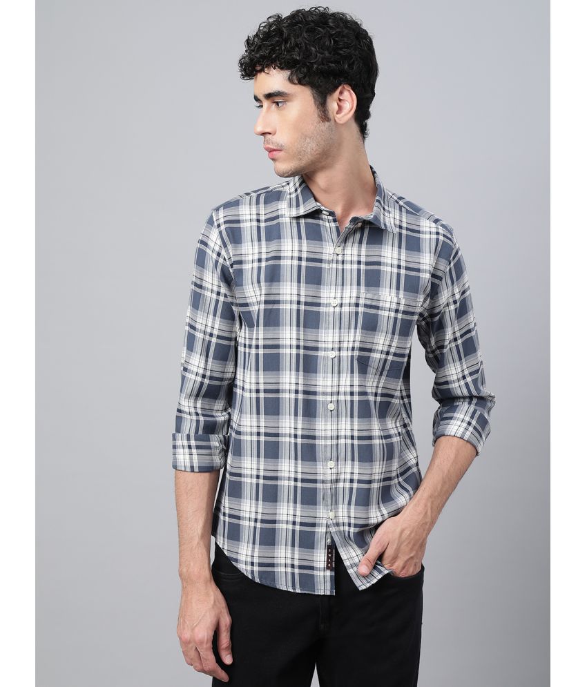 Veirdo - Blue 100% Cotton Regular Fit Men's Casual Shirt ( Pack of 1 )