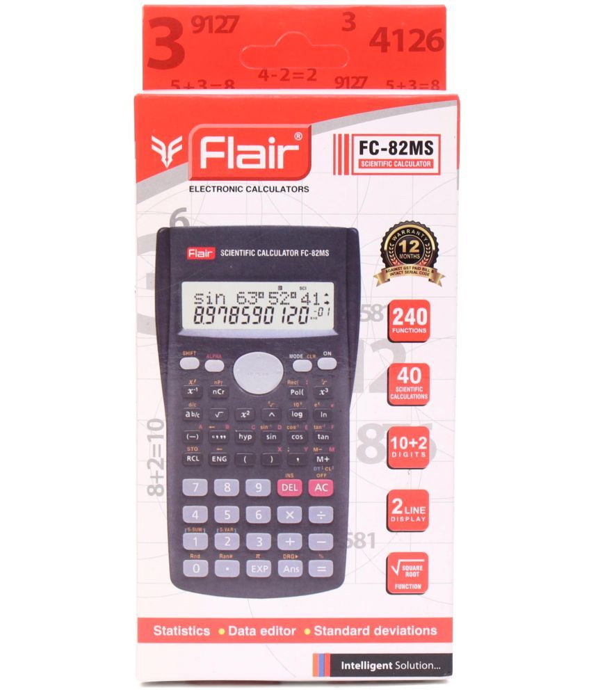 FLAIR FC82MS SCIENTIFIC CALCULATOR PACK OF 1 (BLACK) Buy Online at