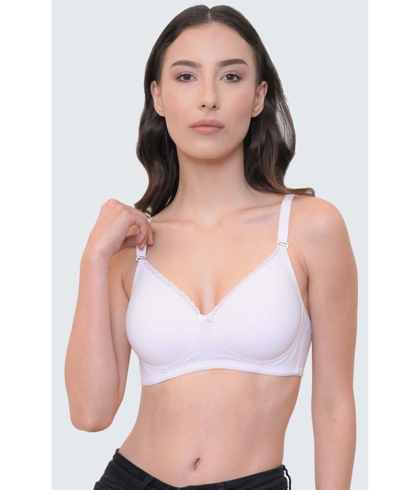     			LACYLUXE - White Cotton Blend Lightly Padded Women's T-Shirt Bra ( Pack of 1 )