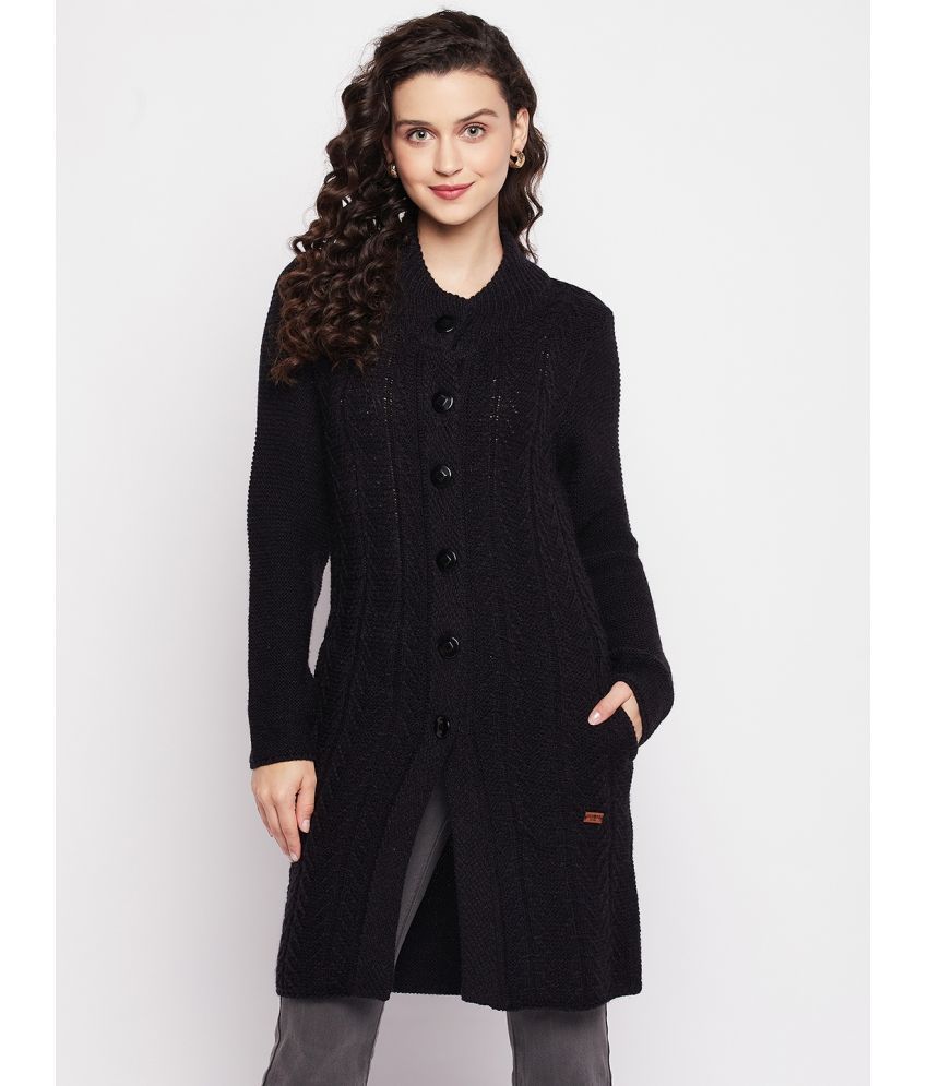     			Duke Acro Wool Black Buttoned Cardigans -