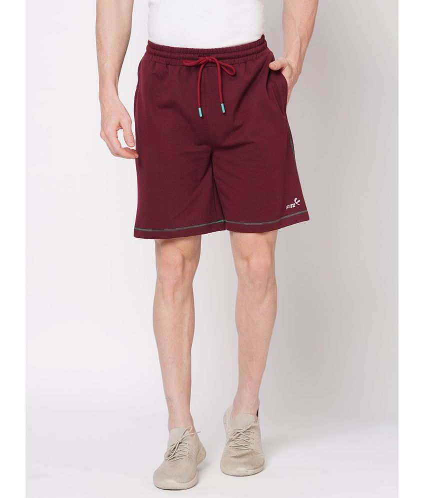     			Fitz - Red Cotton Men's Shorts ( Pack of 1 )