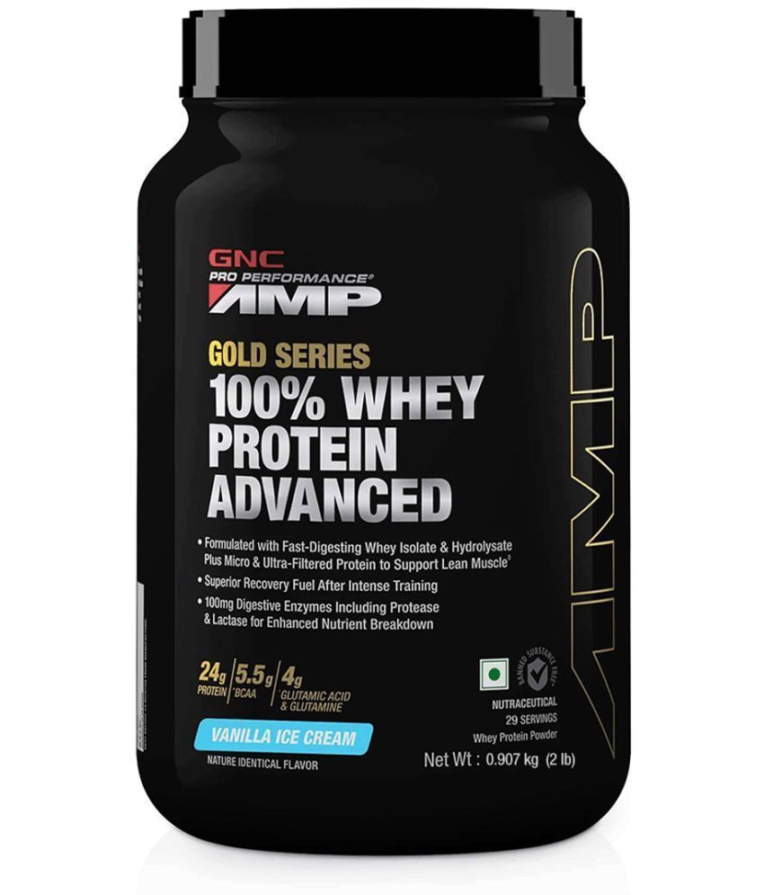     			GNC AMP Gold Series 100% Whey Protein Advanced- Vanilla Ice Cream | 2 lbs