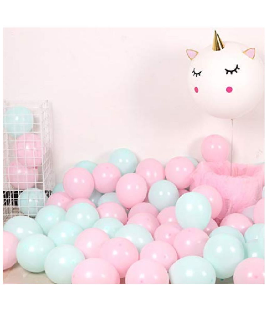     			Jolly Party  Pastel Pink &Sea Green  Balloons Latex Party Balloons (Pack Of 50pc)