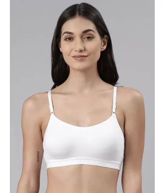 Buy N-Gal Lightly Lined Non-Wired Full Coverage Bralette - White