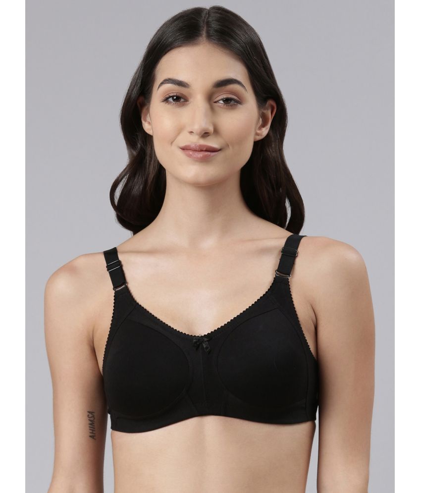     			Dollar Missy - Black Cotton Blend Non Padded Women's Everyday Bra ( Pack of 1 )