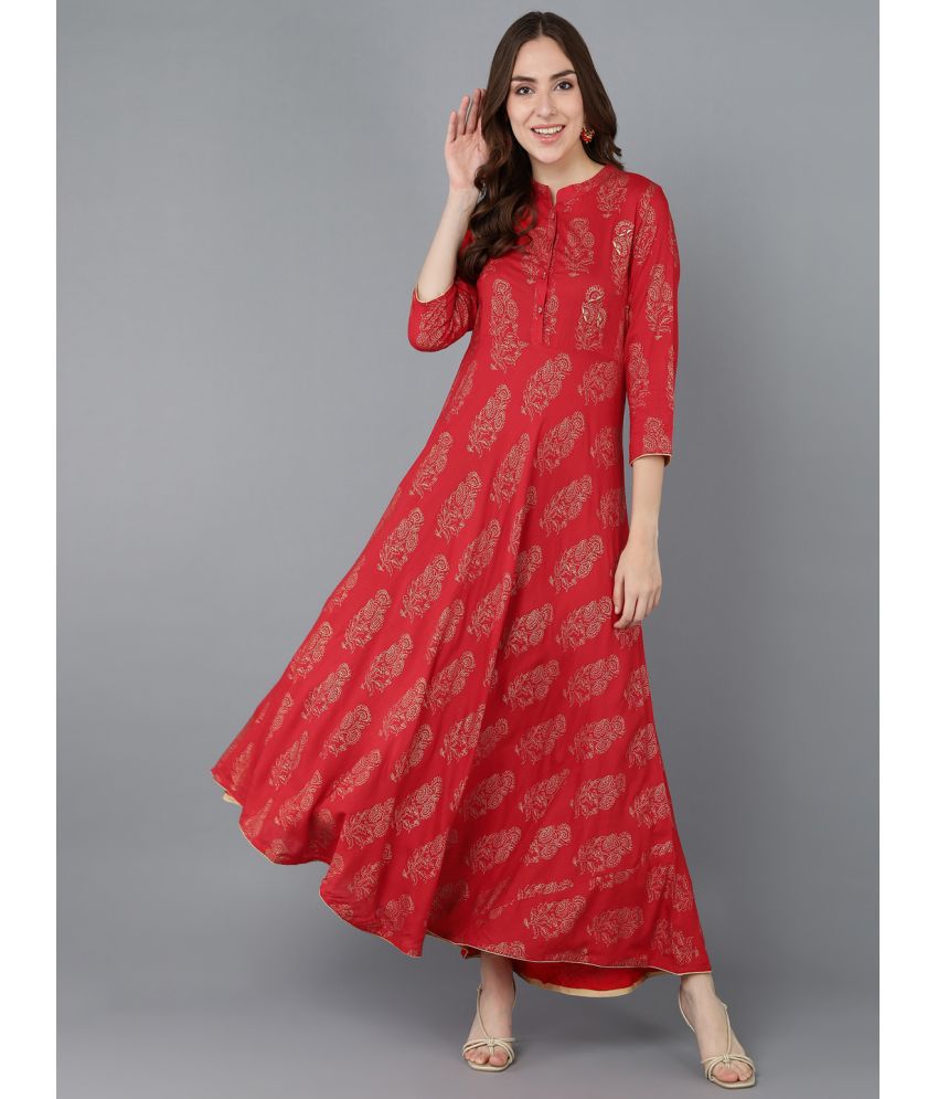     			KIPEK - Red Cotton Women's Gown ( Pack of 1 )