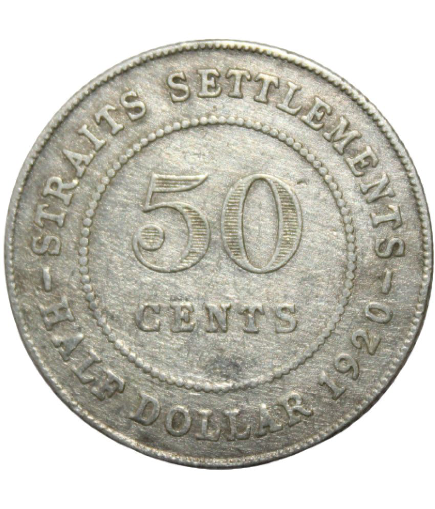     			Numiscart - 50 Cents 1920 Straits Settlements 1 Numismatic Coins