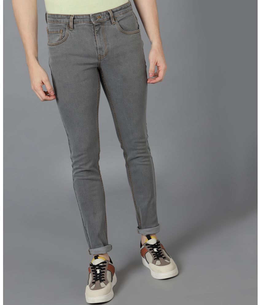     			Urbano Fashion - Grey Denim Slim Fit Men's Jeans ( Pack of 1 )
