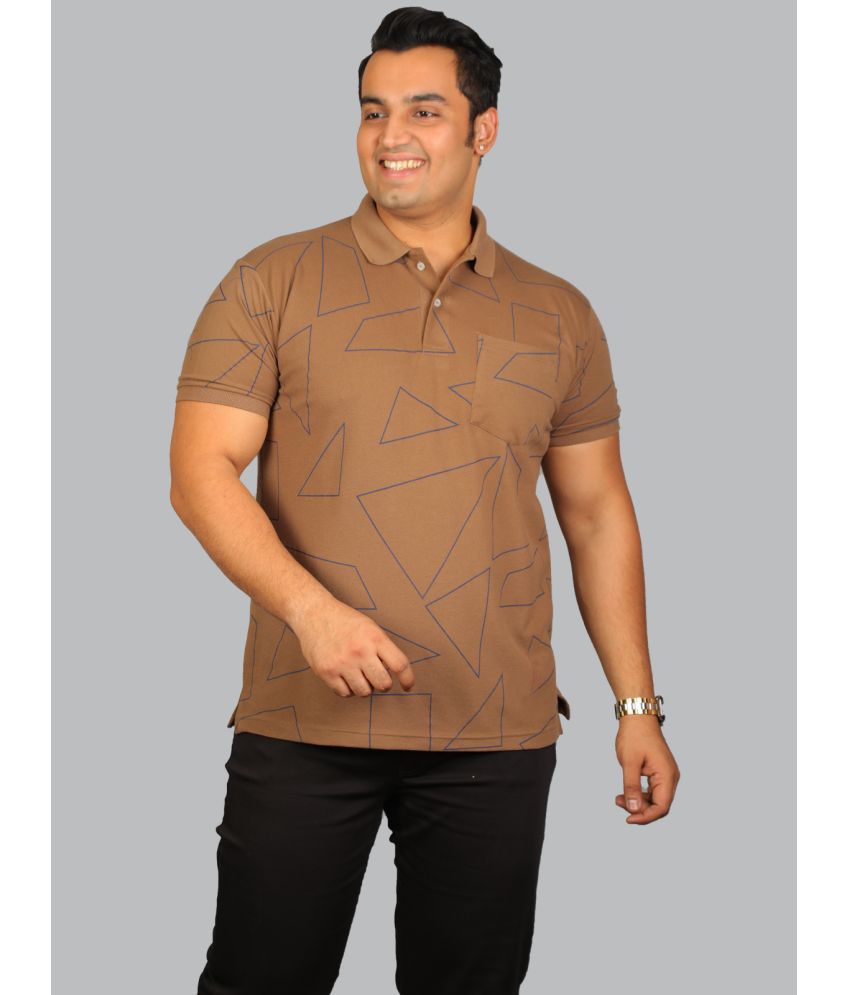     			Xmex - Brown Cotton Blend Regular Fit Men's Polo T Shirt ( Pack of 1 )