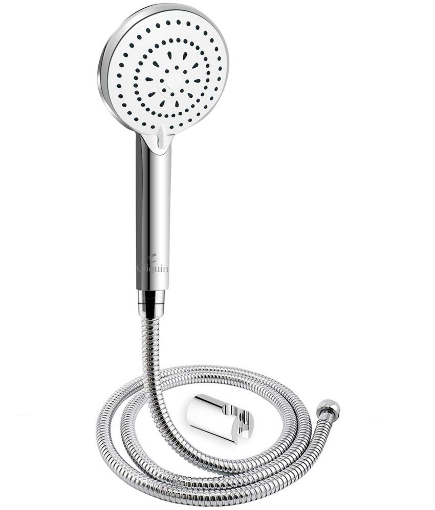 Cliquin KSHS2311 ABS Hand Shower 5 Flow with SS-304 Grade 1.5 Meter Flexible Hose Pipe and Wall Hook Handheld Hand Shower(Wall Mount Installation Type)
