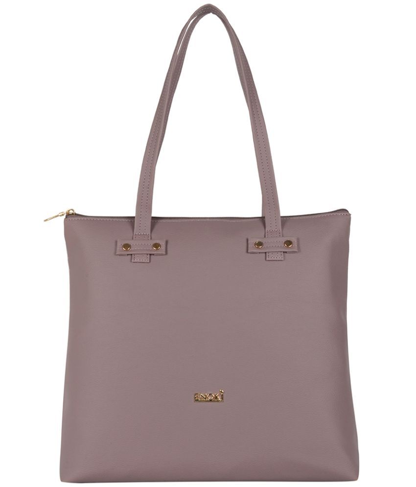     			Enoki - Purple Artificial Leather Tote Bag