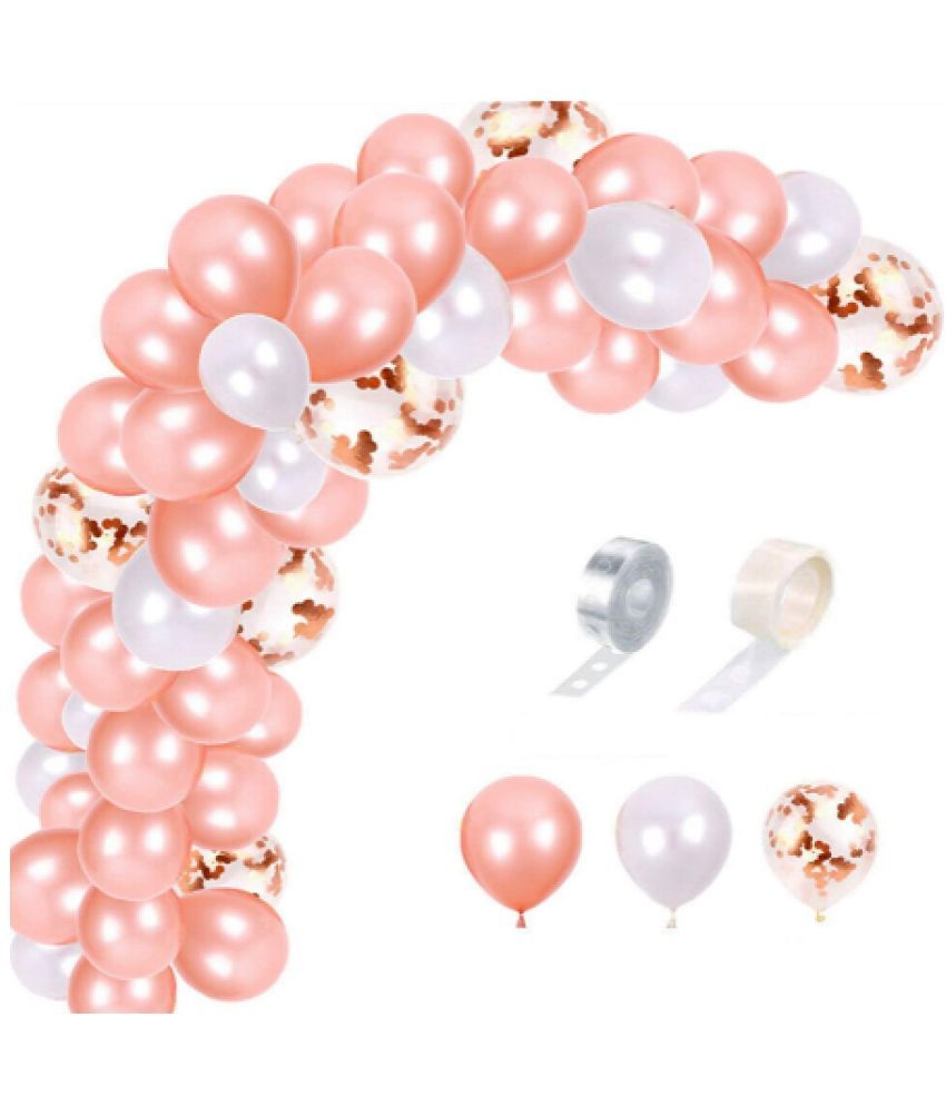     			Jolly Party  ROSE GOLD& WHITE Balloon Combo