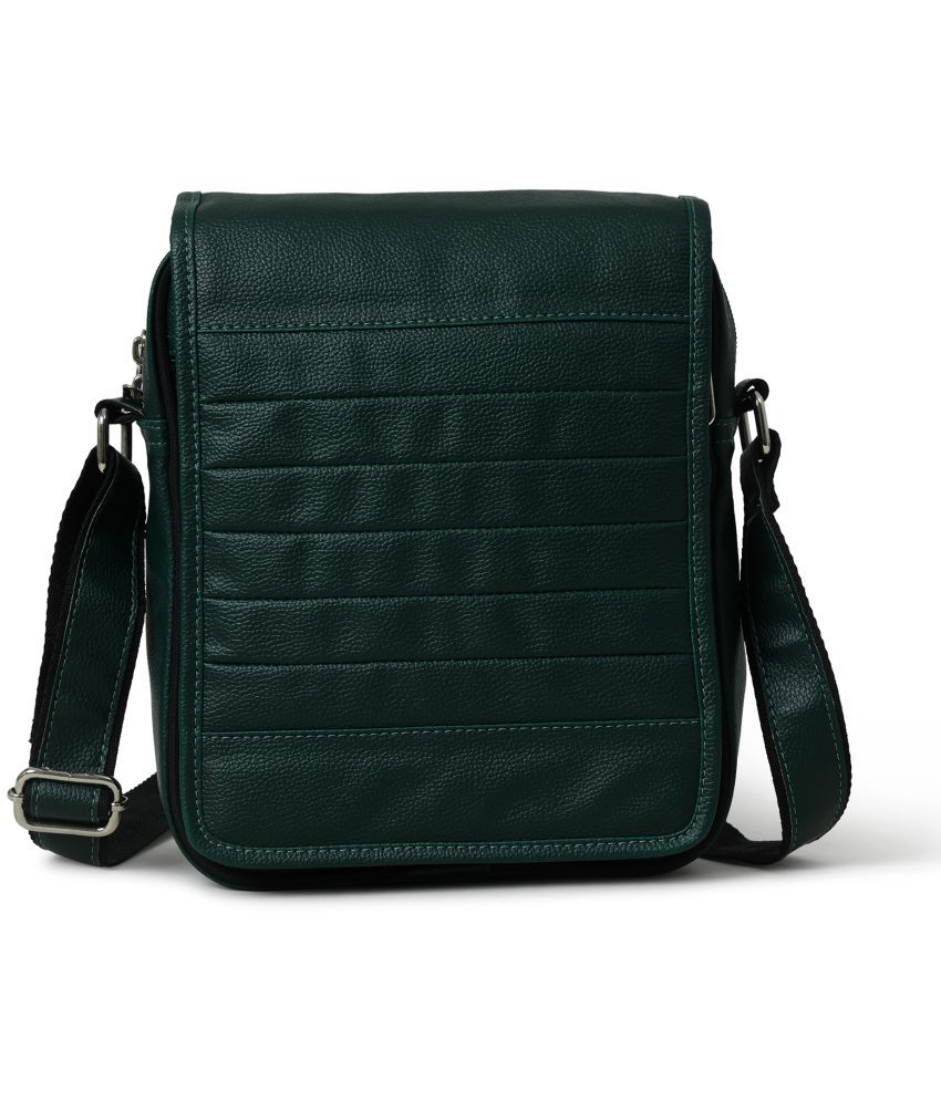     			MATRICE - Green Solid Messenger Bag