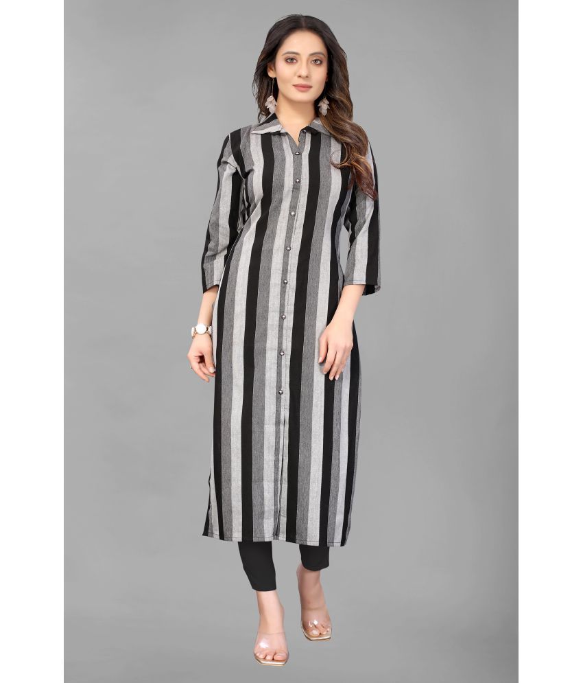     			MEHZEEL FAB - Black Straight Cotton Blend Women's Stitched Salwar Suit ( Pack of 1 )