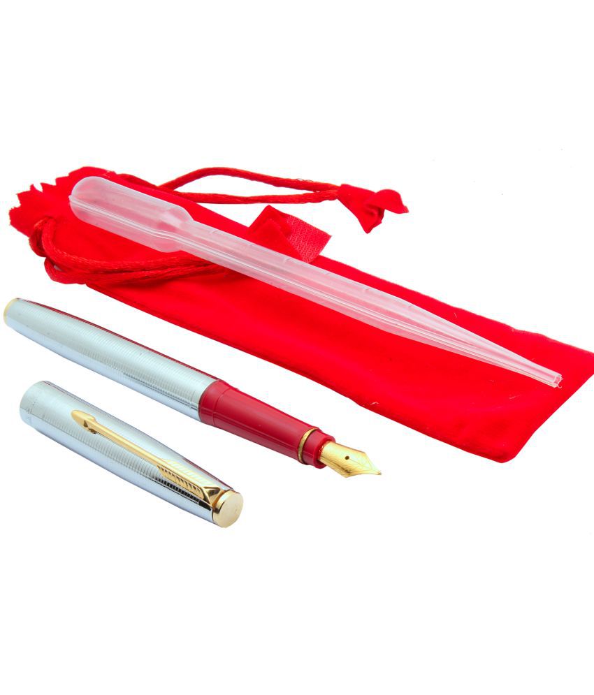     			Srpc Oliver 48 Cornet Stainless Steel 3in1 ink filling mechanism Fountain Pen Golden Trims Red Grip