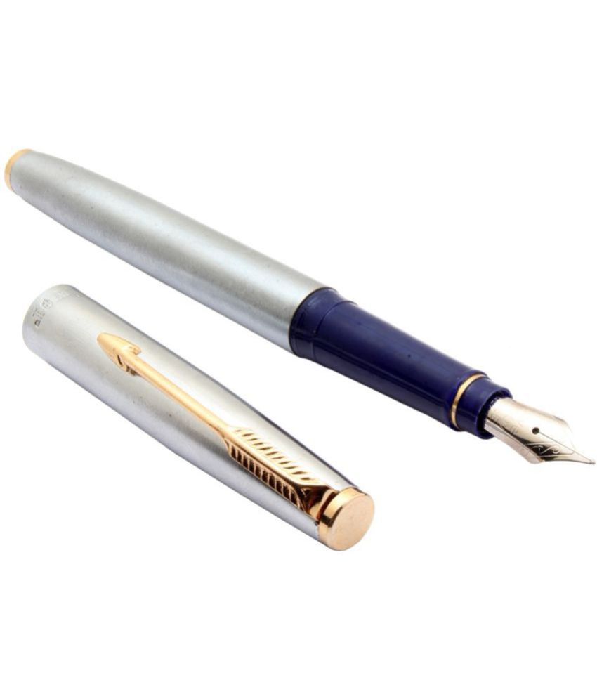     			Srpc Oliver Millenium Steel Body Fountain Pen With Blue Color Grip & Golden Trims