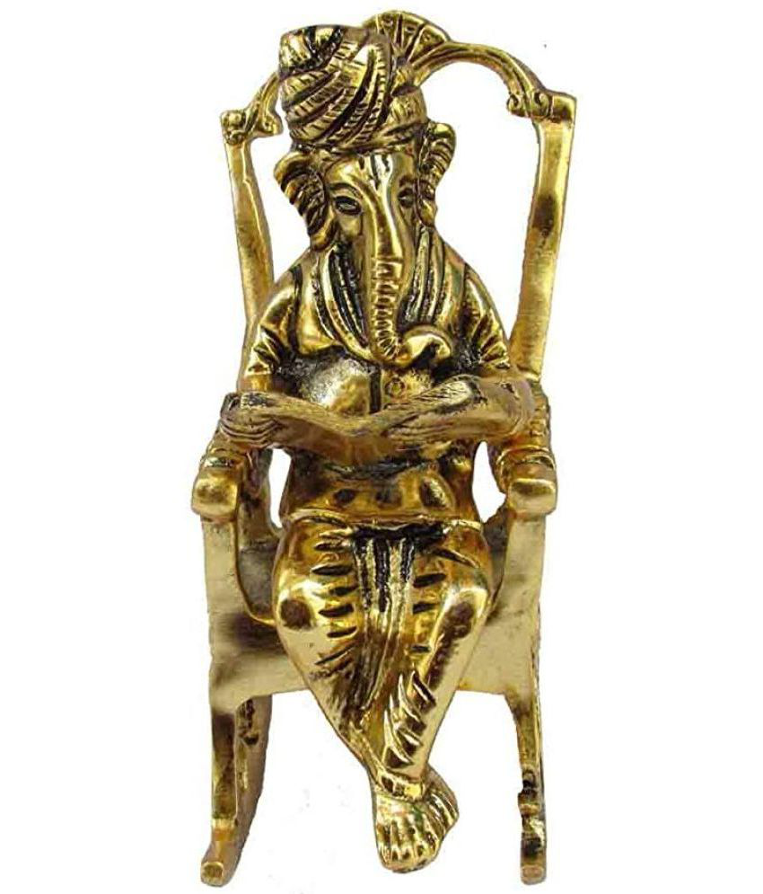     			DvR ClicK - Brass Lord Ganesha 15 cm Idol