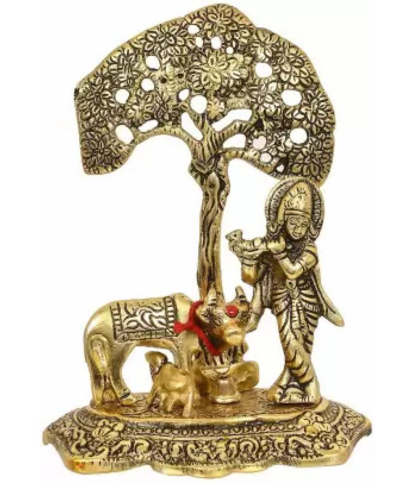     			DvR ClicK - Brass Lord Krishna 18 cm Idol