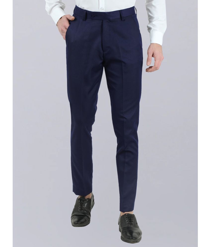     			VEI SASTRE Navy Blue Slim Formal Trouser ( Pack of 1 )