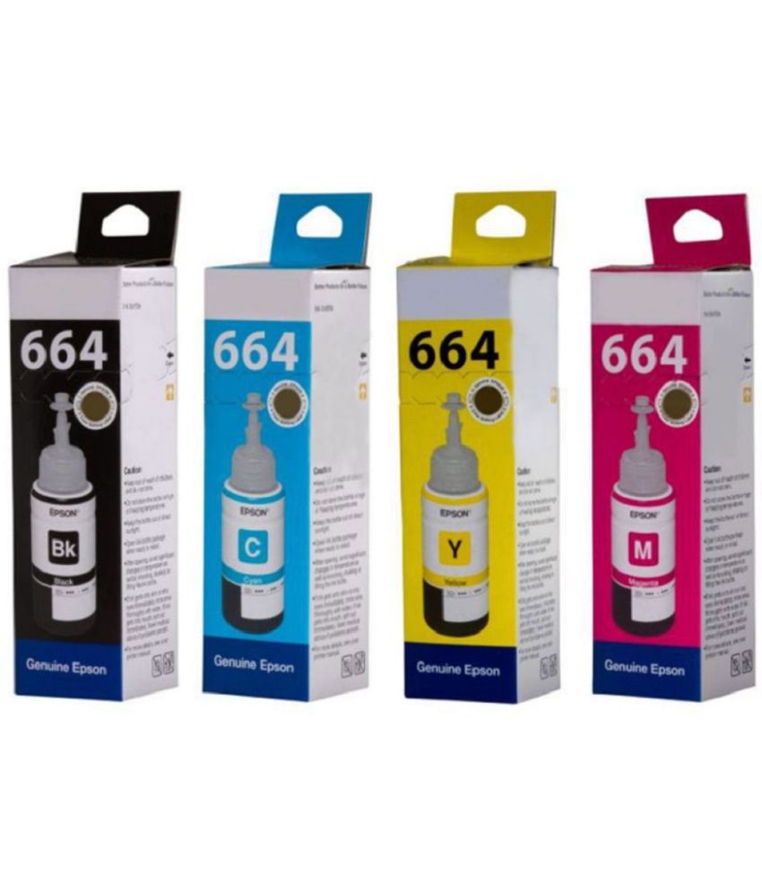     			zokio T664 L310 EPS0N Multicolor Pack of 4 Cartridge for Refill For EPS0N T664 L100 , L110 , L130 , L200 , L210 , L220 , L300 , L1300 , L310 , L350 , L360