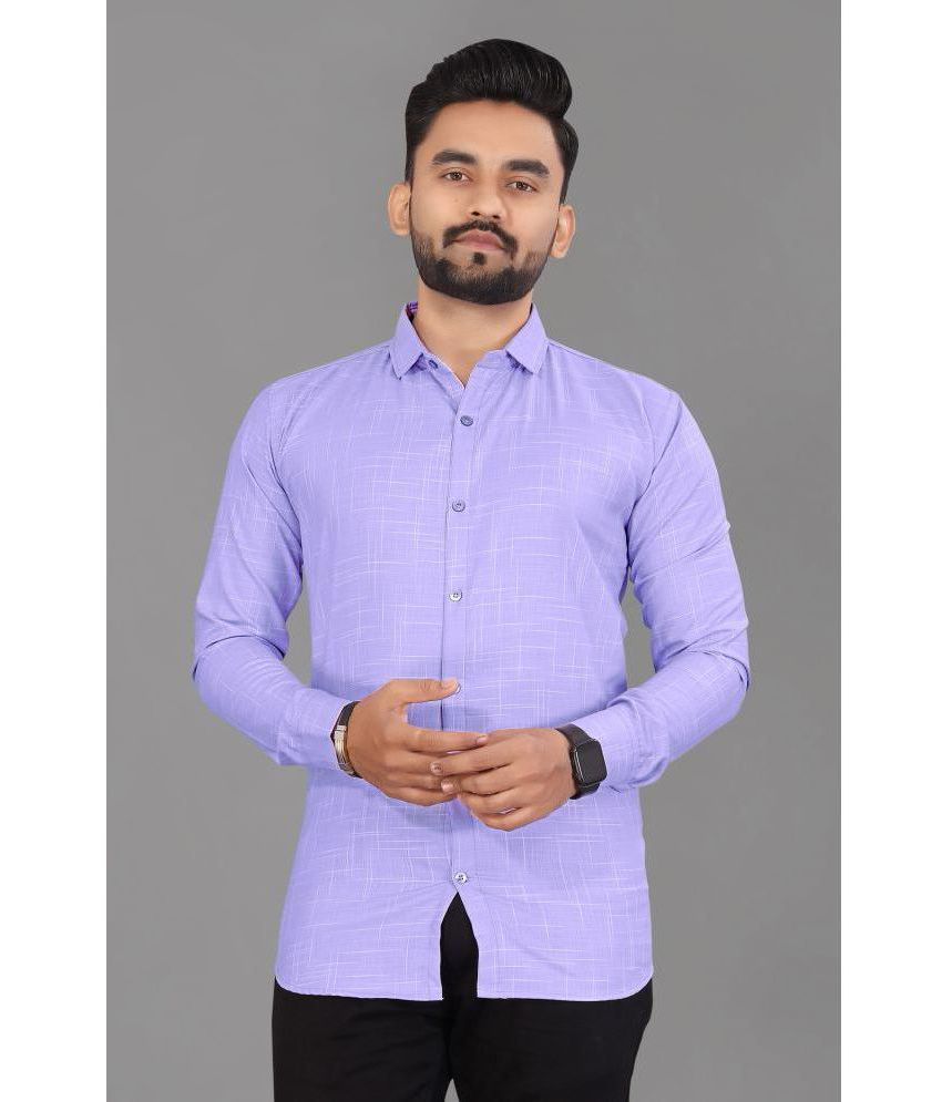    			Apnisha - Purple Cotton Blend Regular Fit Men's Casual Shirt ( Pack of 1 )
