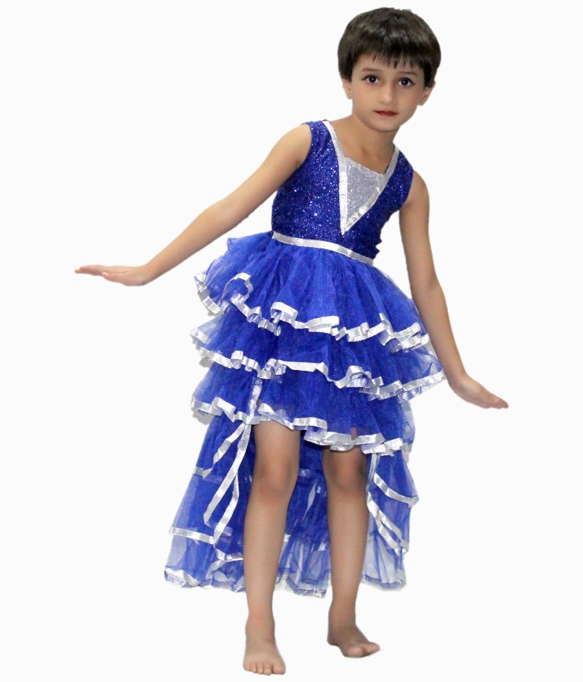     			Kaku Fancy Dresses Latin Dance Fringe Dress for Girls/Latin Salsa Dress/Latin Dance Costumes -Blue, 14-18 Years, for Girls