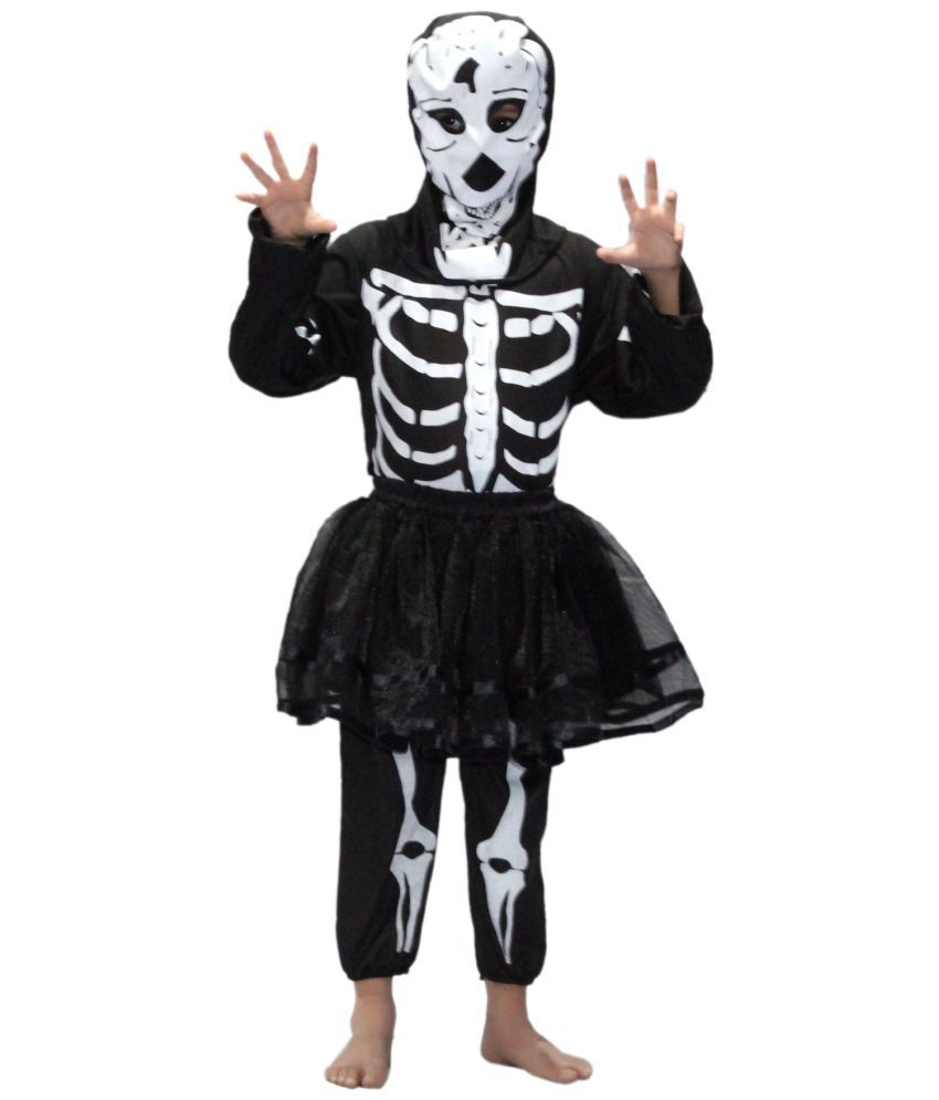     			Kaku Fancy Dresses Skeleton Girl Costume,California Costume,Halloween/Cosplay Costume -Black, 5-6 Years, for Girls