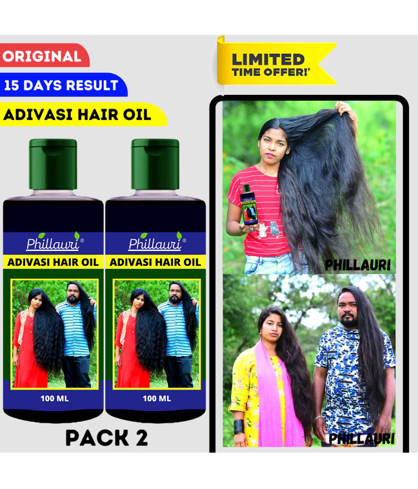     			Phillauri ADIVASI Ayurvedic Herbal Hair Oil for Women and Men for Shiny Hair Long -- Dandruff Controll - Hair Loss Control - Long Hair -- Hair Regrowth Hair Oil with ( 100 % Ayurvedic)