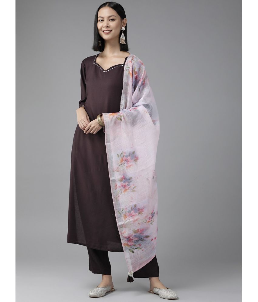    			Yufta - Purple Straight Rayon Women's Stitched Salwar Suit ( Pack of 1 )