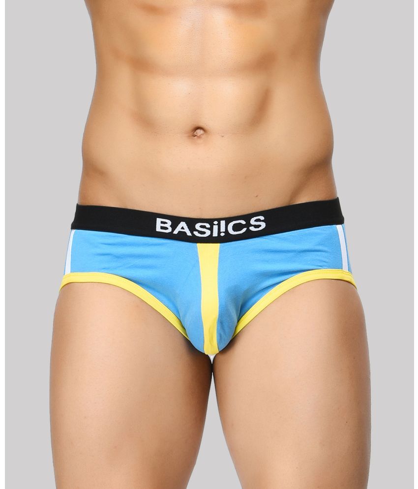     			BASIICS By La Intimo Pack of 1 Spandex Briefs For Men's ( Blue )