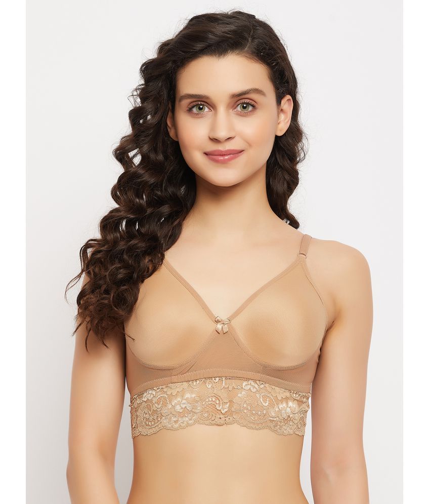     			Clovia - Beige Cotton Lightly Padded Women's Bralette Bra ( Pack of 1 )