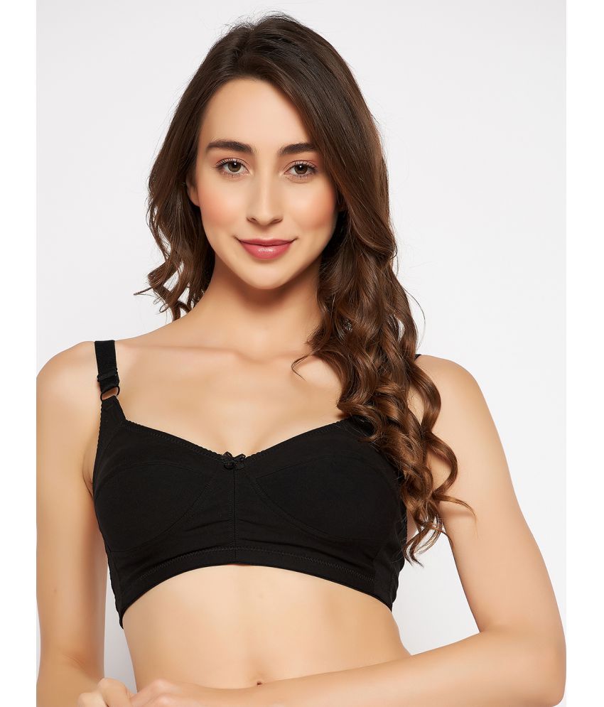     			Clovia - Black Cotton Non Padded Women's Everyday Bra ( Pack of 1 )