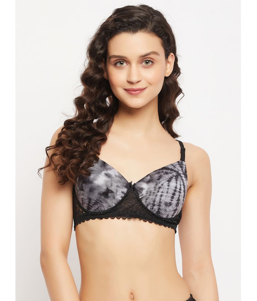     			Clovia Nylon Lightly Padded Women's T-Shirt Bra ( Grey Melange )