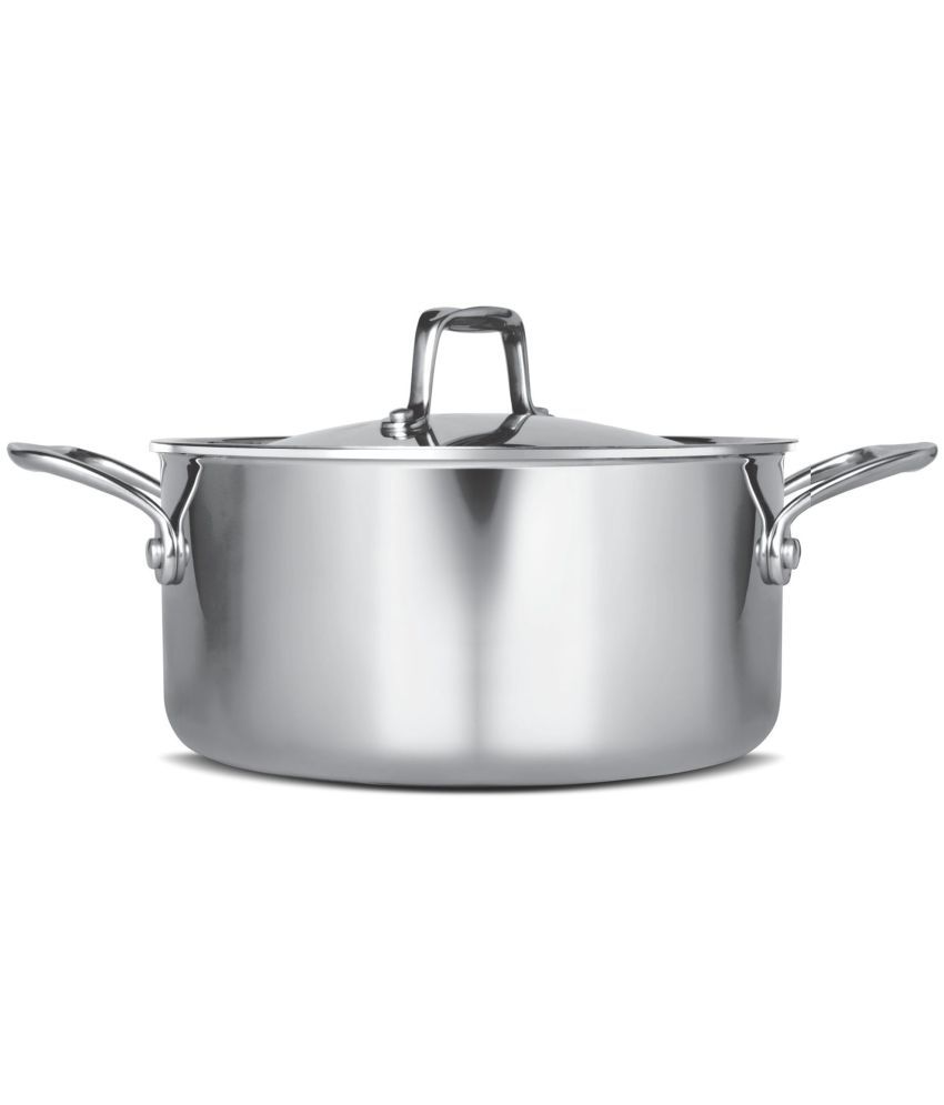     			Milton Pro Cook Triply Stainless Steel Casserole with Lid, 24 cm / 5.2 Litre