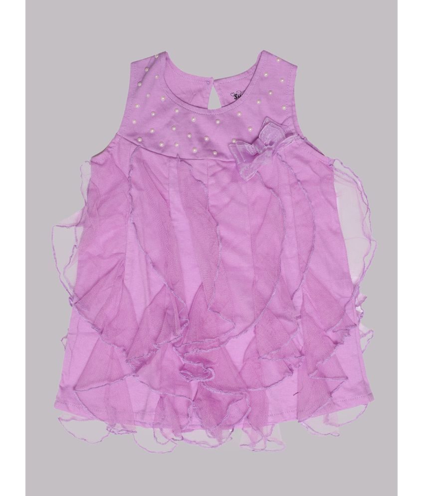     			SWEETIE PIE - Purple Cotton Baby Girl Dress ( Pack of 1 )