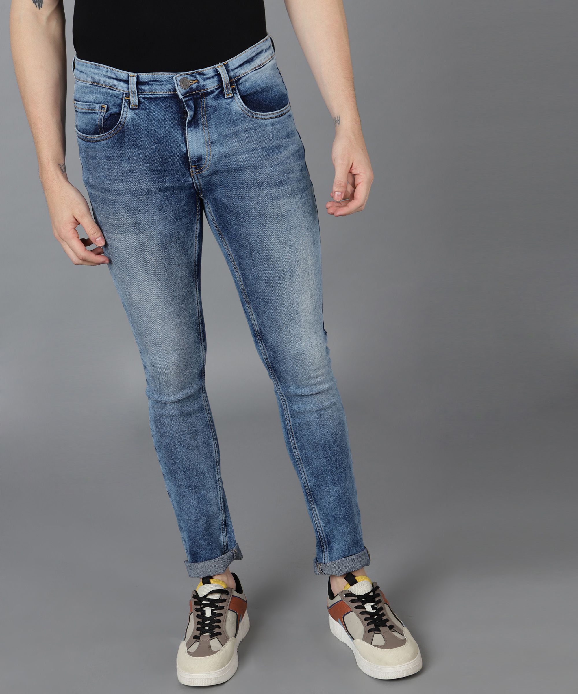     			Urbano Fashion - Blue Denim Skinny Fit Men's Jeans ( Pack of 1 )
