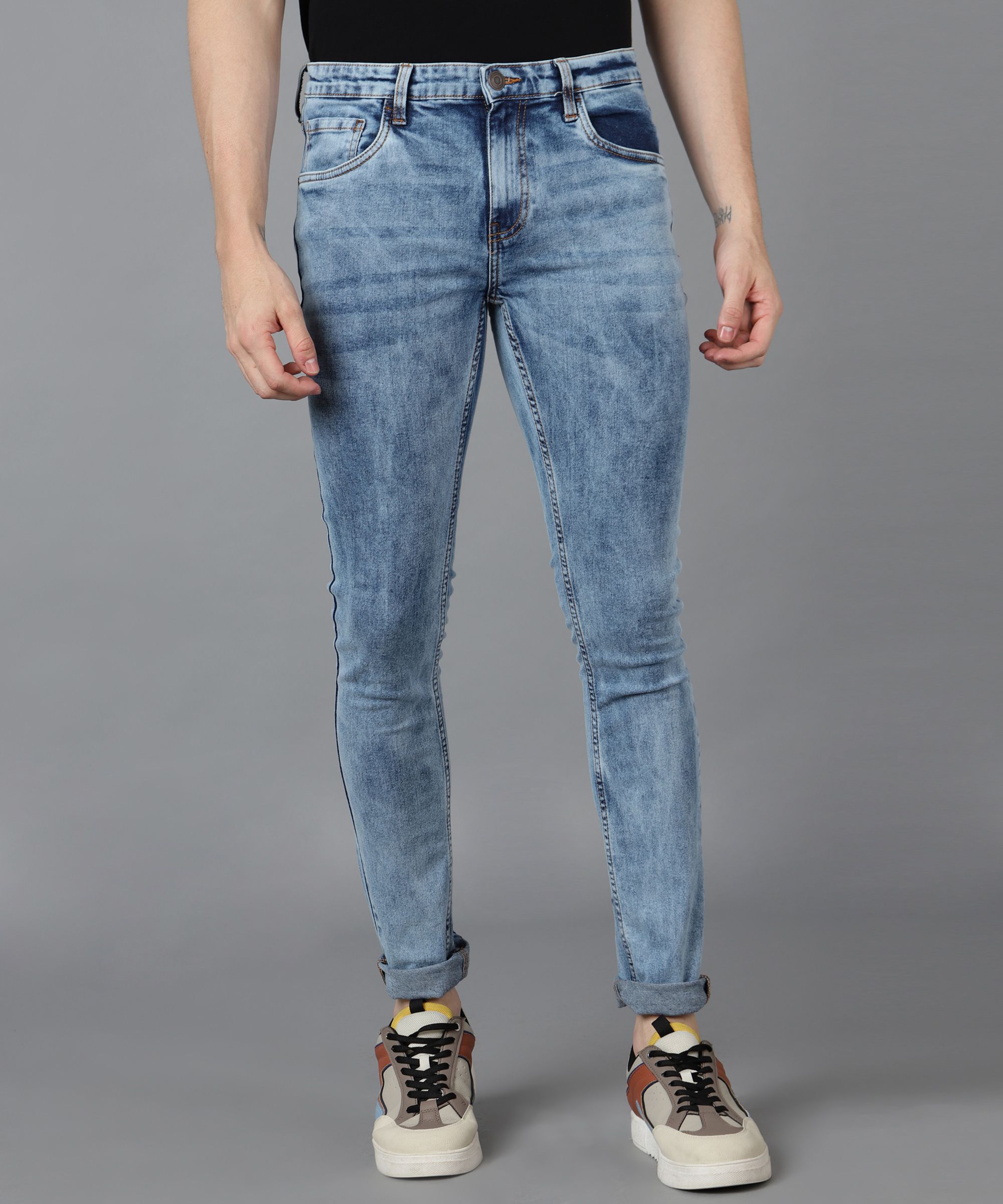     			Urbano Fashion - Light Blue Denim Skinny Fit Men's Jeans ( Pack of 1 )