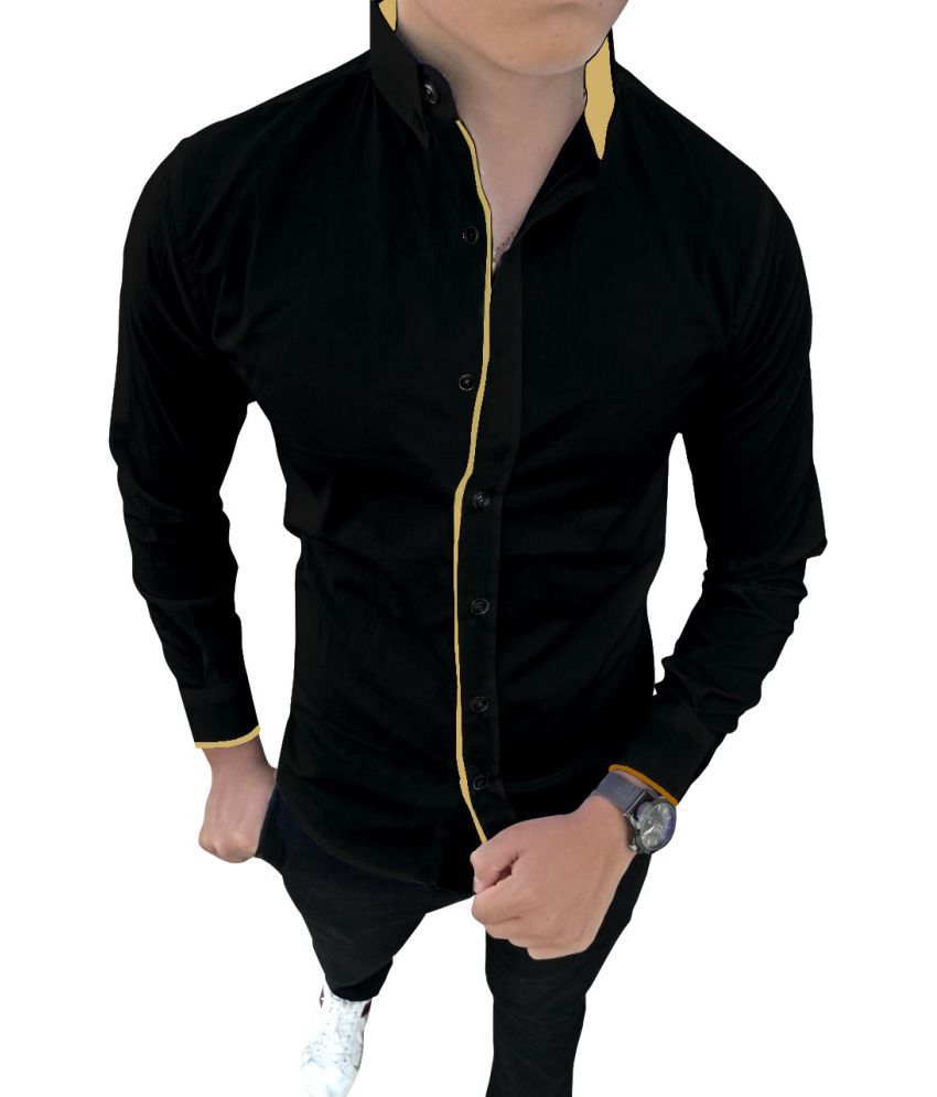     			SUR-T - Black Cotton Blend Slim Fit Men's Casual Shirt ( Pack of 1 )