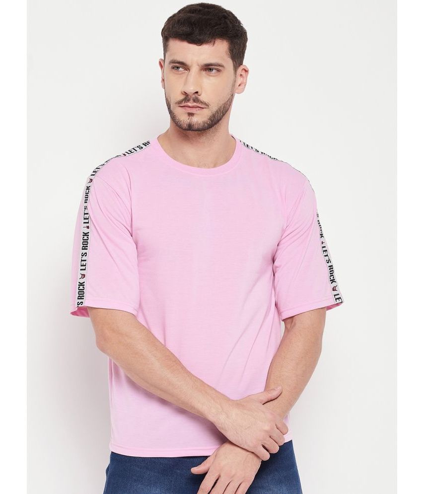     			AUSTIZ - Pink Cotton Blend Regular Fit Men's T-Shirt ( Pack of 1 )