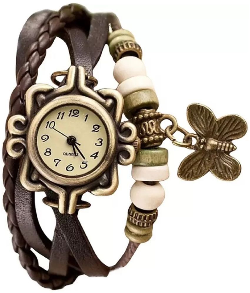     			Cosmic - Brown Leather Analog Womens Watch