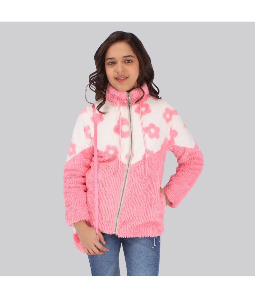     			Cutecumber - Pink Faux Fur Girl's Light Weight Jacket ( Pack of 1 )