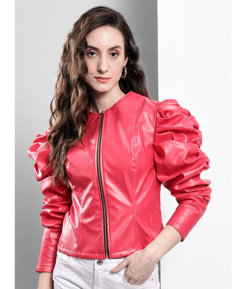 DARZI - Faux Leather Pink Jackets Pack of 1
